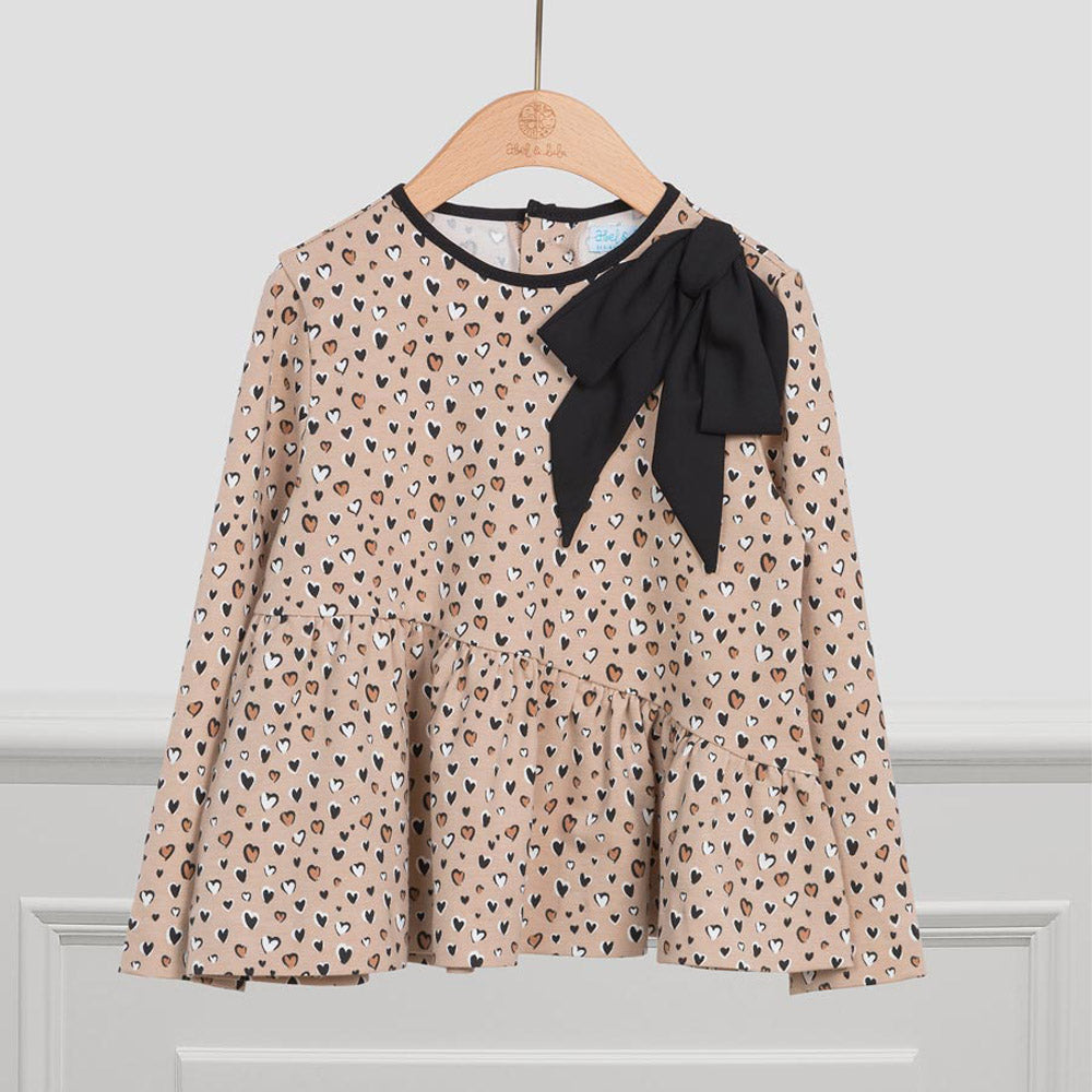 Beige Heart Blouse