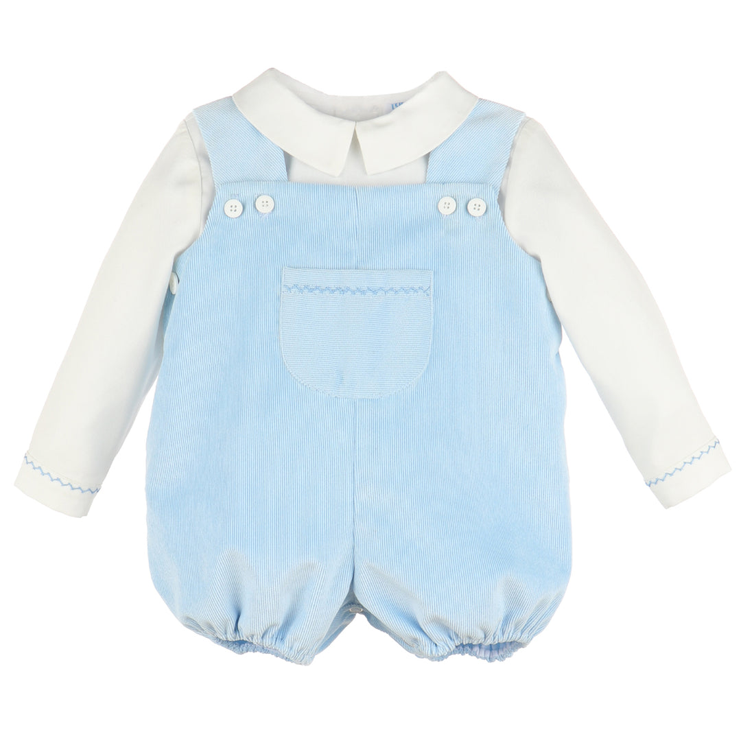 Light Blue Corduroy Romper