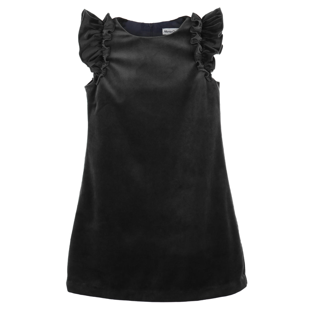Black Deluxe Velvet Shift Dress