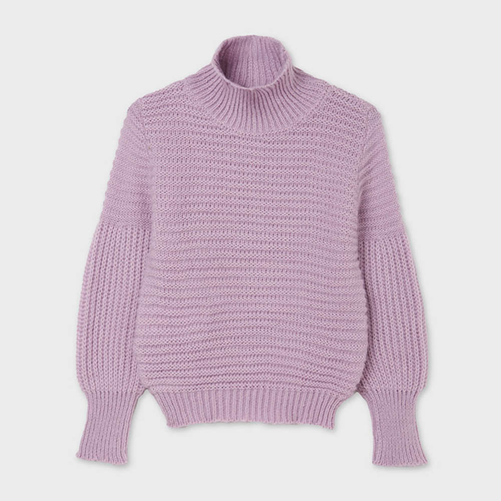 Lilac Perkins Collar Sweater