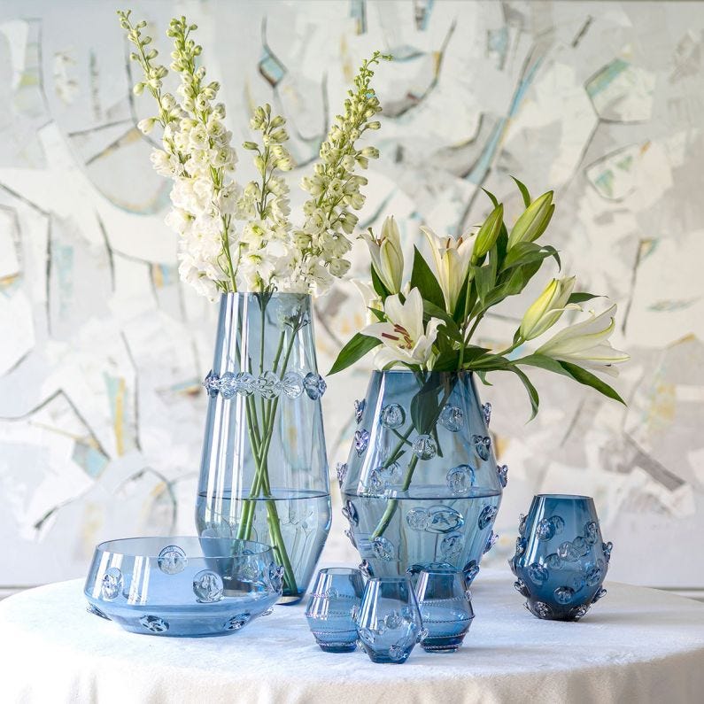 Ophelia 16" Blue Vase