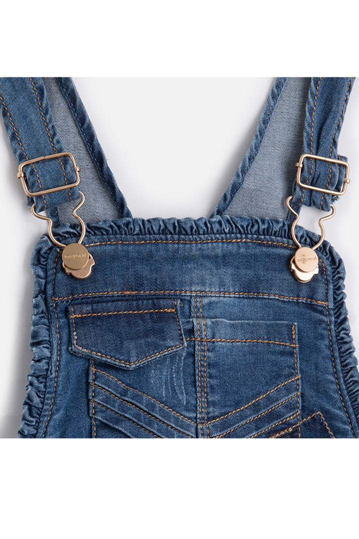 Mayoral - Denim Floral Dungaree Shorts - kkgivingtree - K&K's
