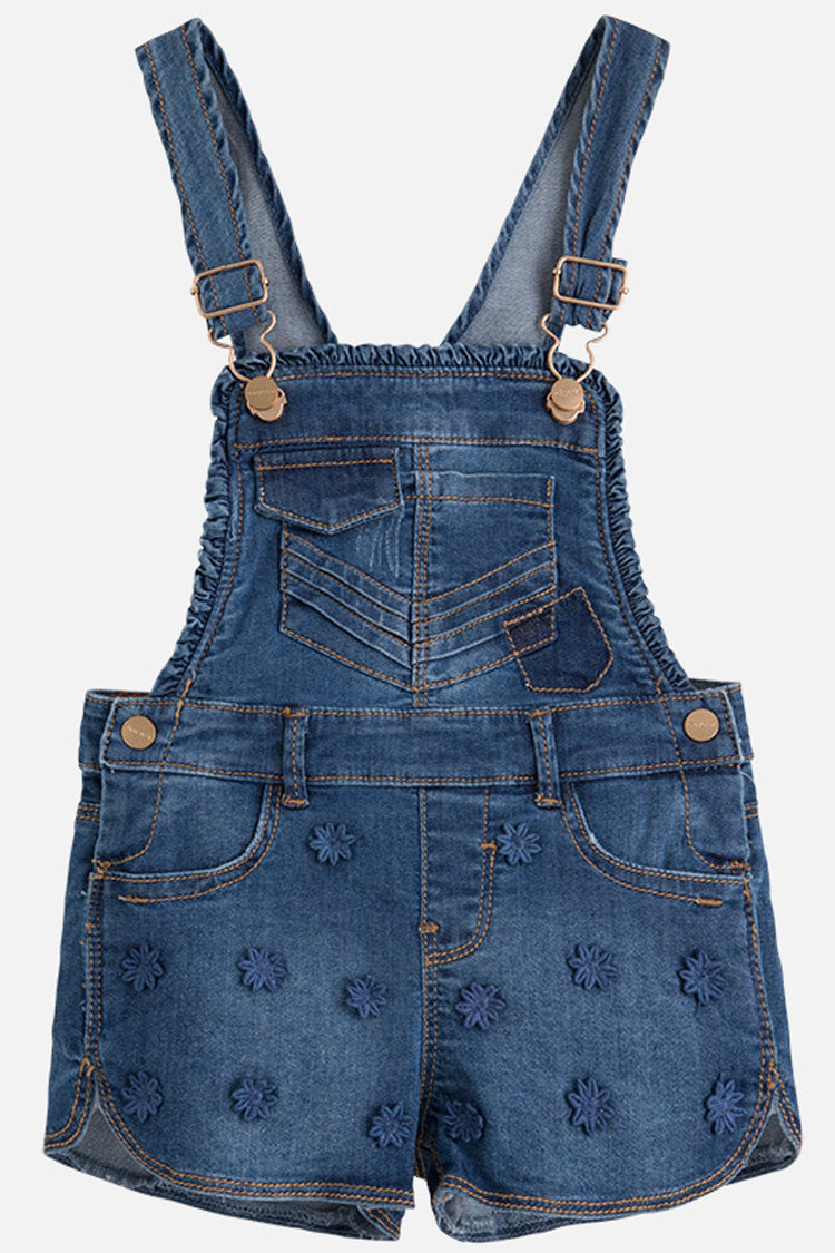 Mayoral - Denim Floral Dungaree Shorts - kkgivingtree - K&K's