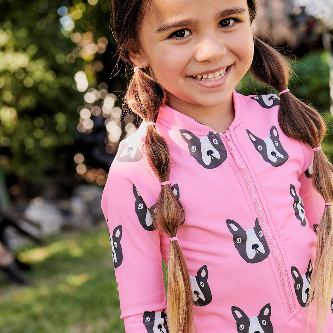 Girls Pink Boston Terrier Arden Suit