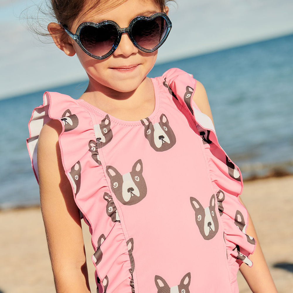 Baby & Girls Pink Boston Terrier Katniss Suit