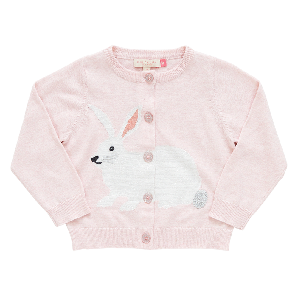 Light Pink Girls Rabbit Sweater