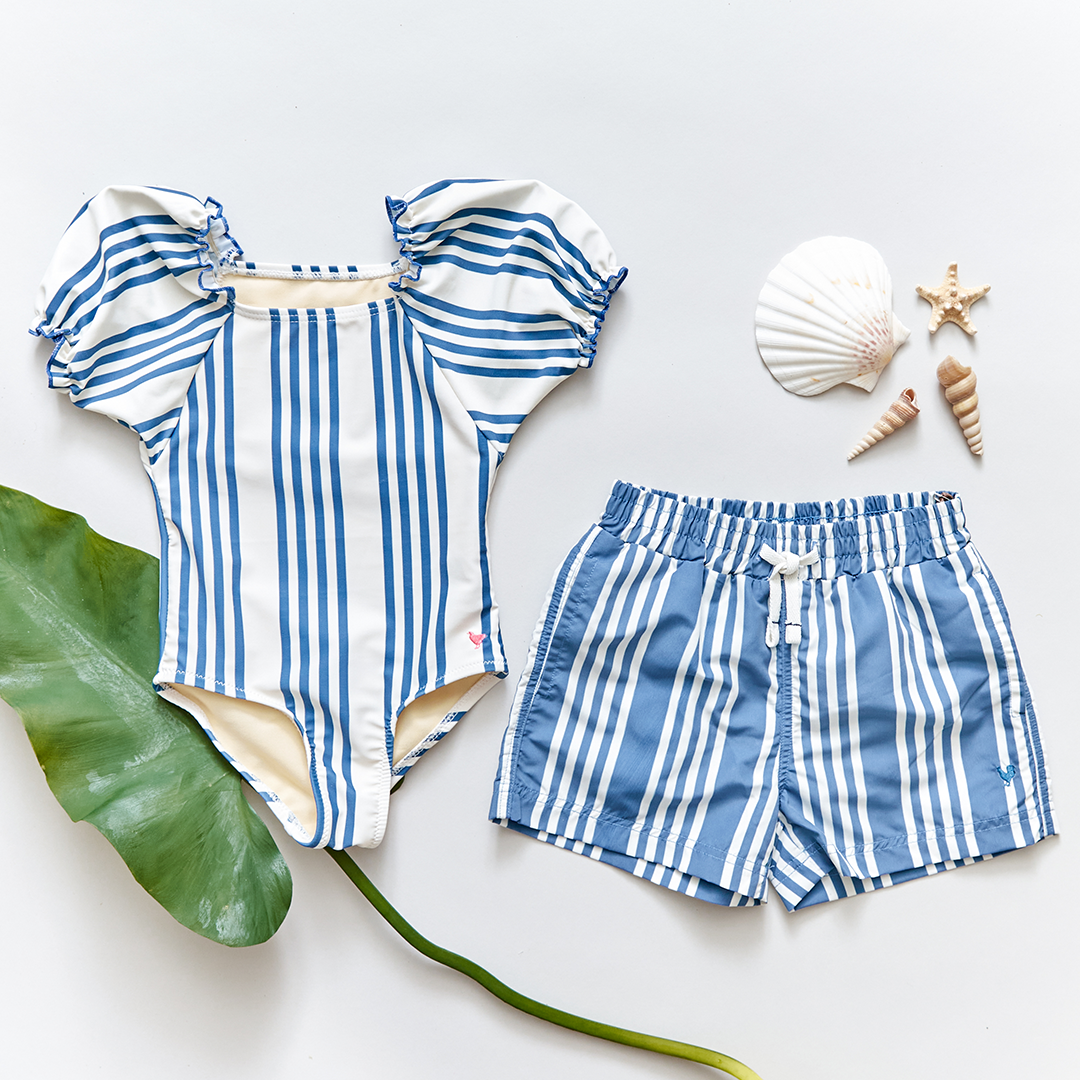 Stellar Column Stripe Swim Trunk
