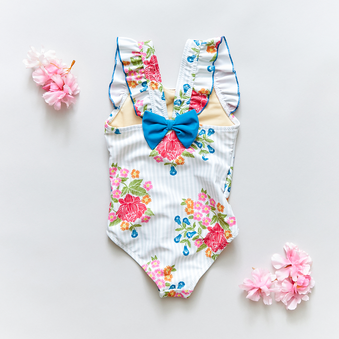 Floral Embroidery Liv Bow Suit