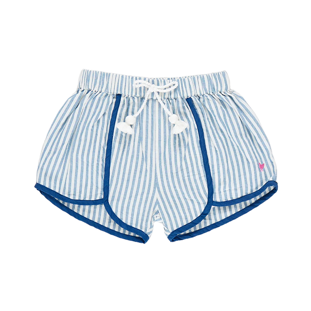 Blue Skinny Stripe Girls Millie Short