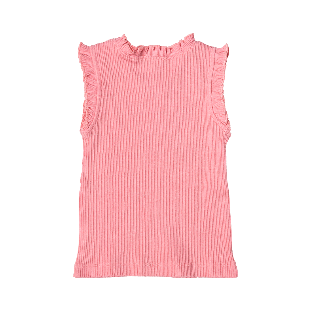 Peony Organic Ruffle Rib Tank