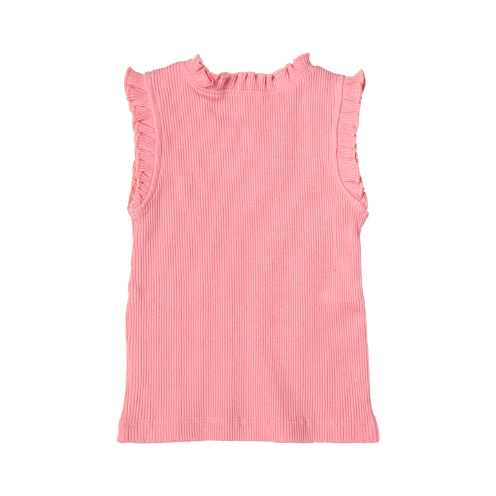 Peony Organic Ruffle Rib Tank