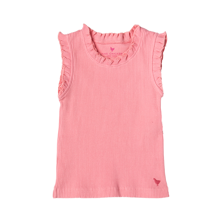 Peony Organic Ruffle Rib Tank