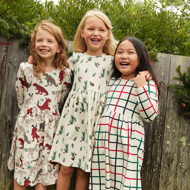 Holiday T-Rex Organic Steph Dress