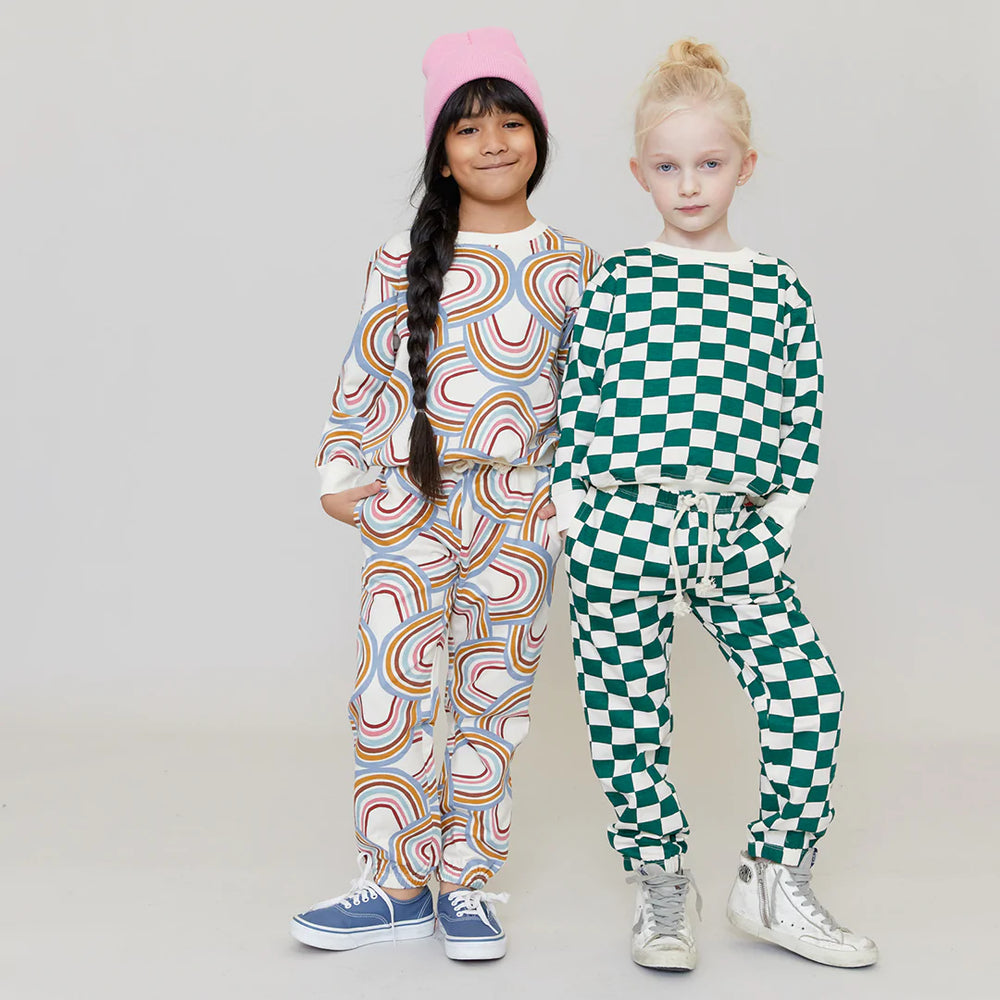 Antique White Rainbows Organic Sweatpants