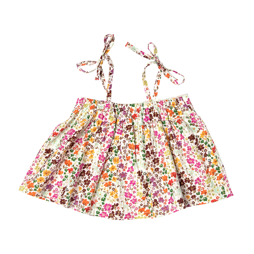 Multi Ditsy Floral Girls Stella Top
