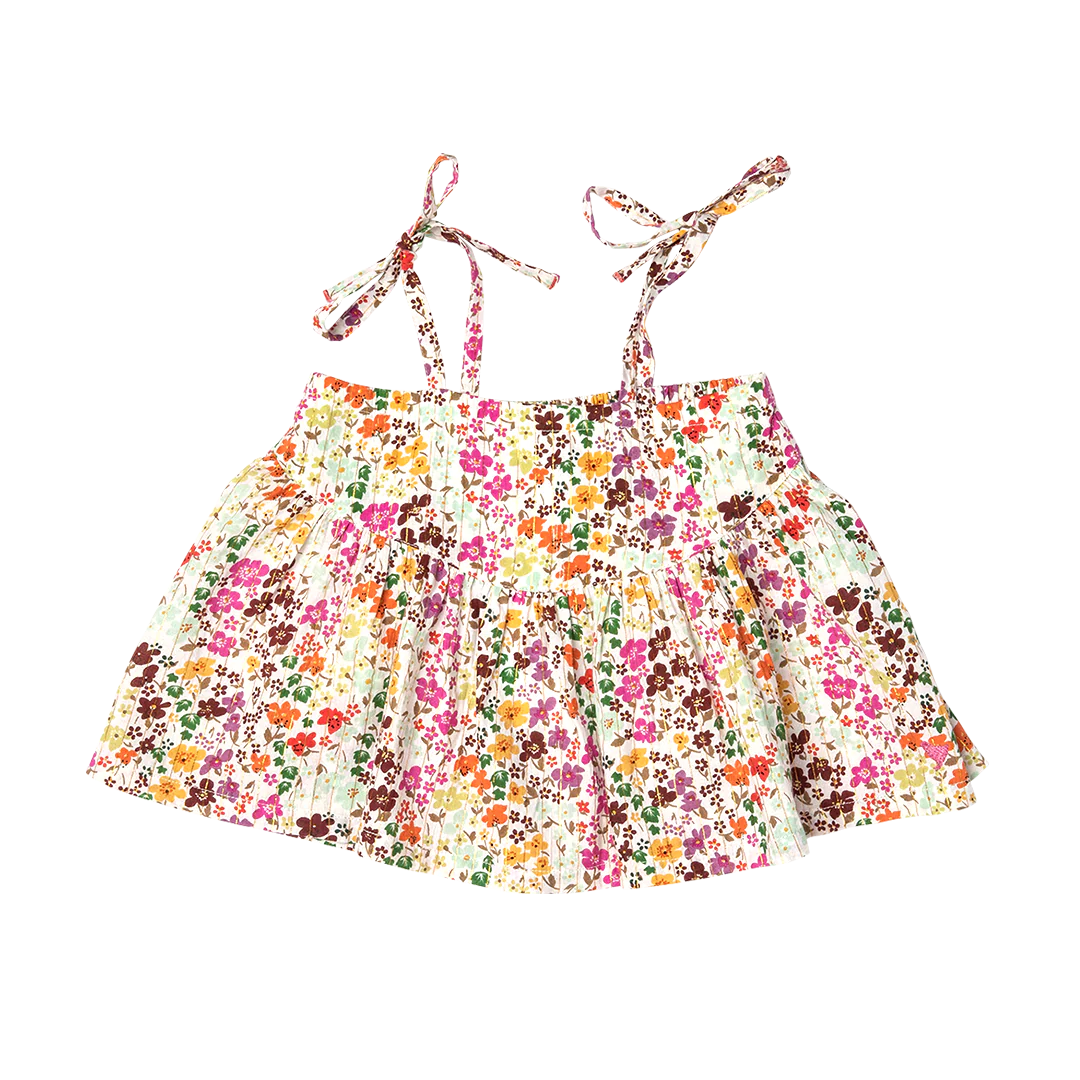 Multi Ditsy Floral Girls Stella Top