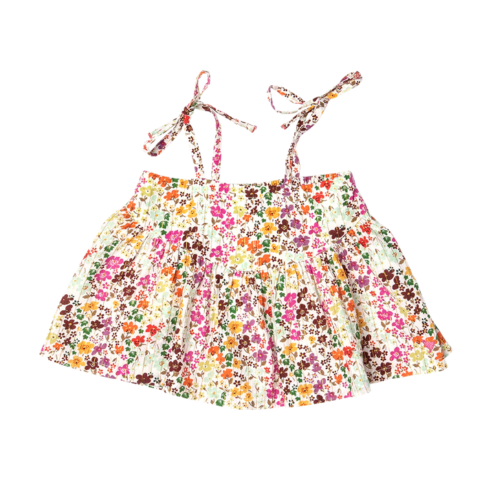 Multi Ditsy Floral Girls Stella Top