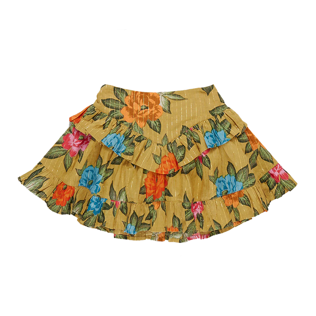 Hawaiian Floral Girls Suzanne Skirt