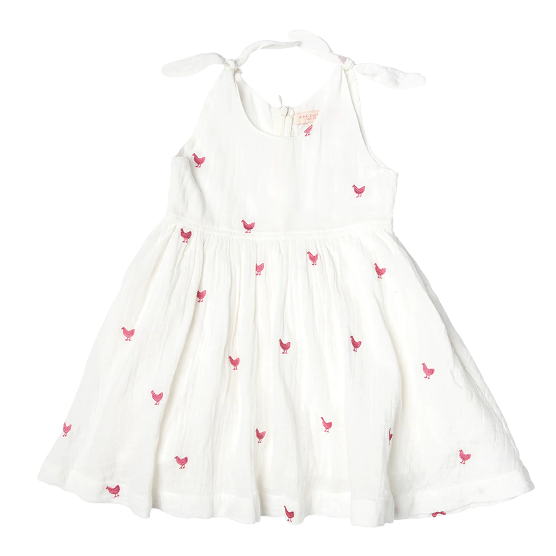 Pink Chickens Girls Taylor Dress