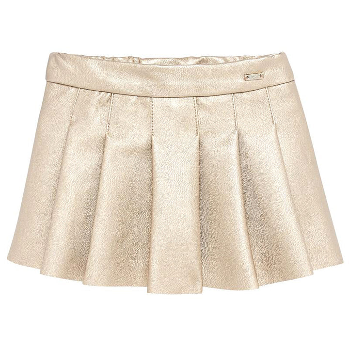 Faux Leather Skirt - Golden