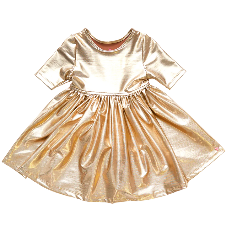 Iridescent Gold Steph Dress
