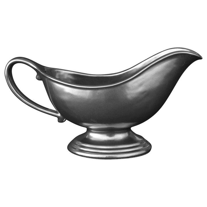 Pewter Stoneware Sauce Boat