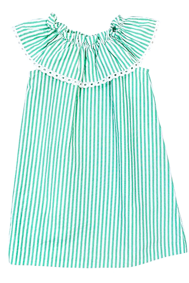 Parrot Green Seersucker KiKi Dress