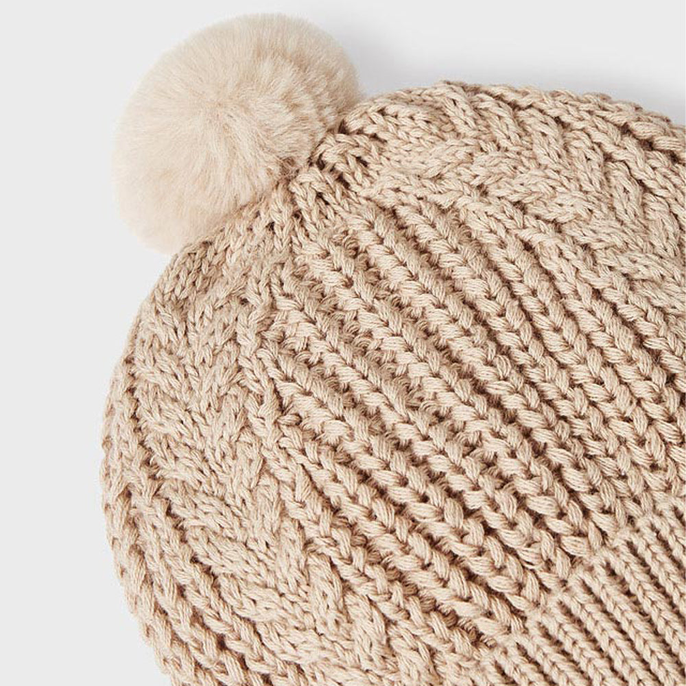 Beige Ecofriends Hat & Mittens Set