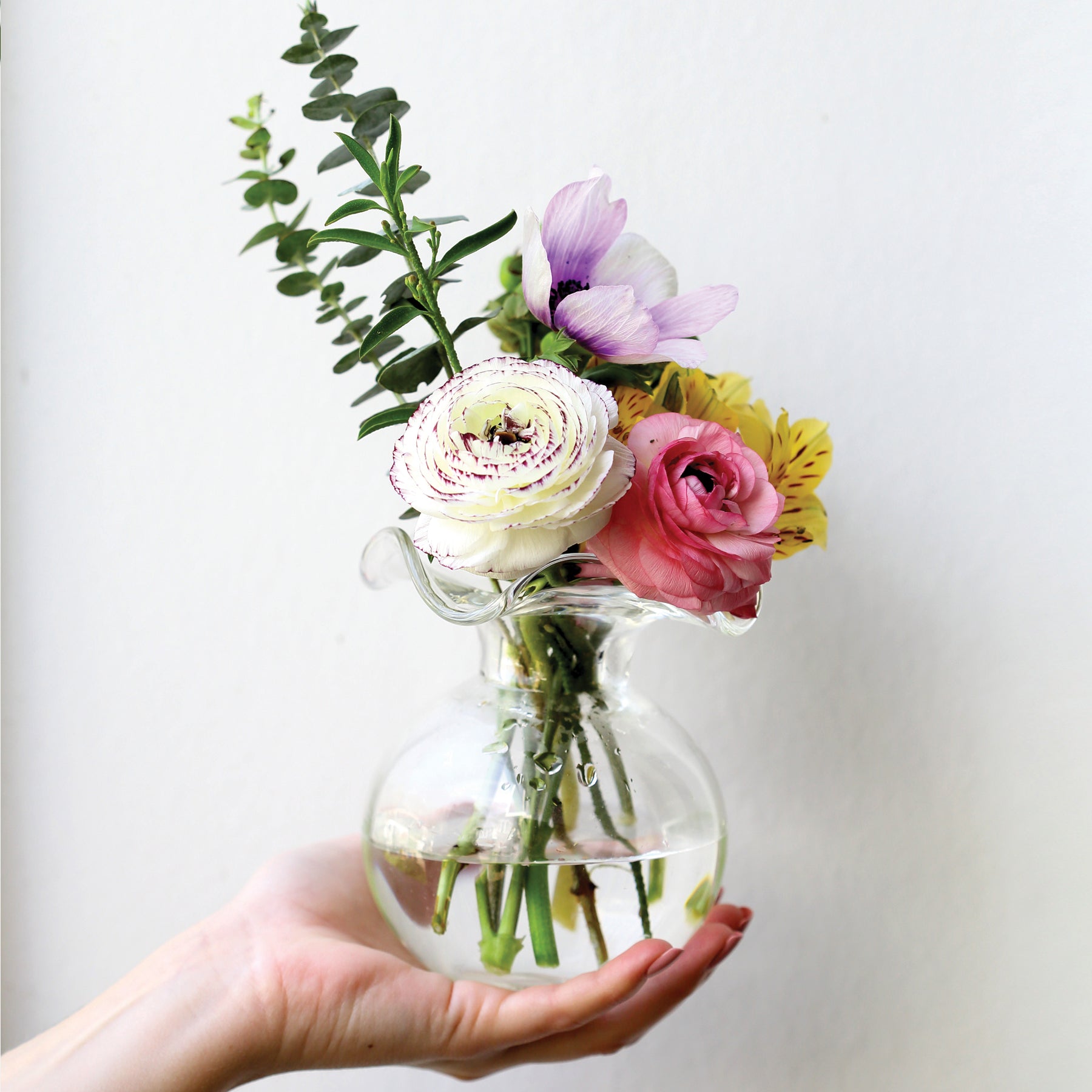 Hibiscus Glass Bud Vase