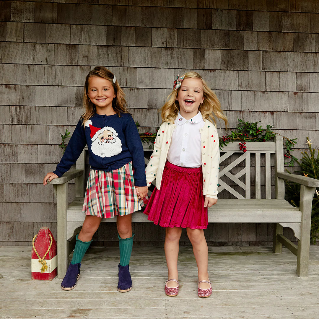 Red Velour Gianna Skirt