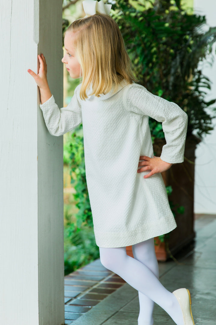 Ivory Honeycomb A-Line Dress