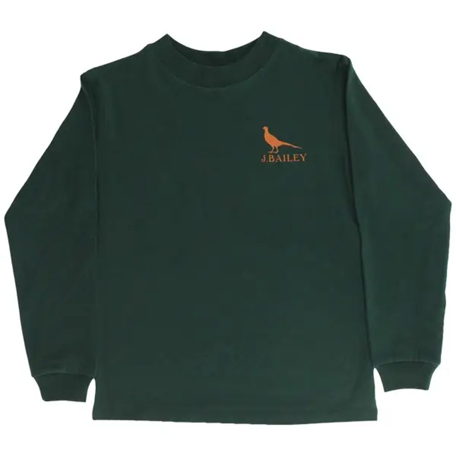 Hunter Green Pheasants Long Sleeve Logo Tee