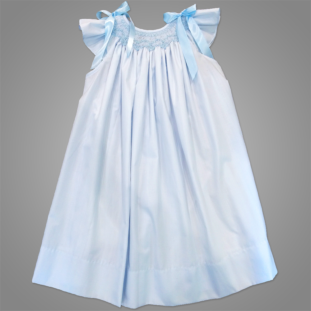 Blue Ribbon Bishop Dress