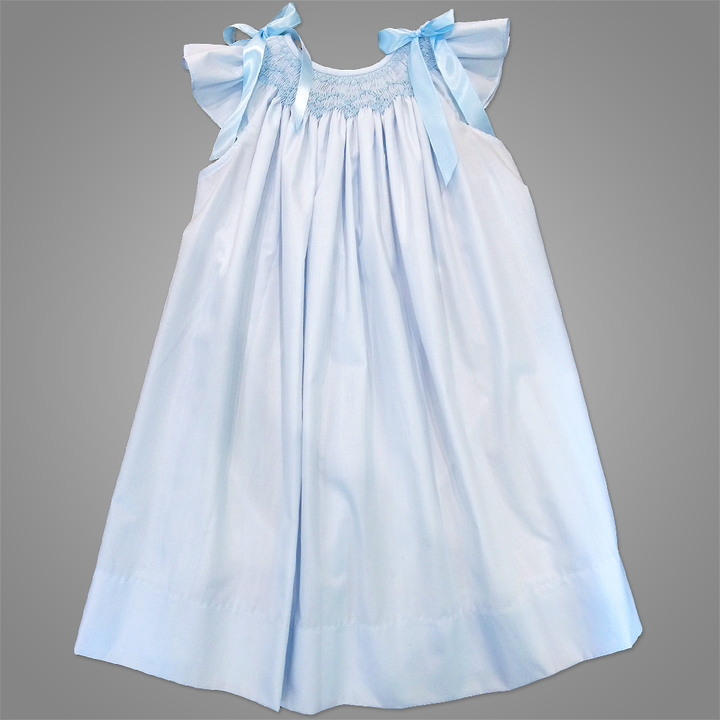 Blue Ribbon Bishop Dress