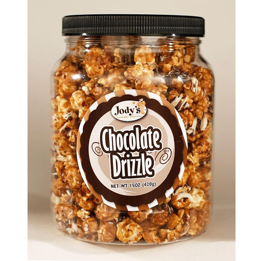 Chocolate Drizzle Popcorn Jar
