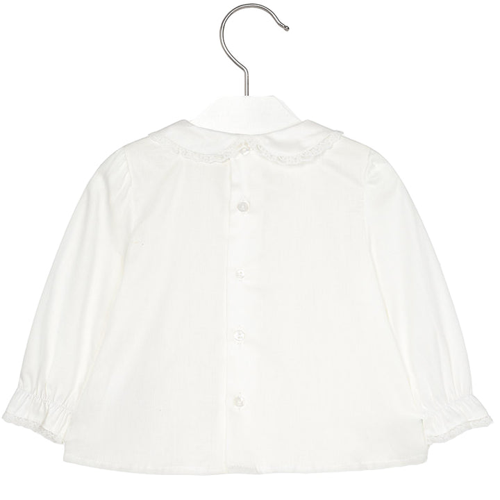 Ivory Embroidered Long Sleeve Blouse