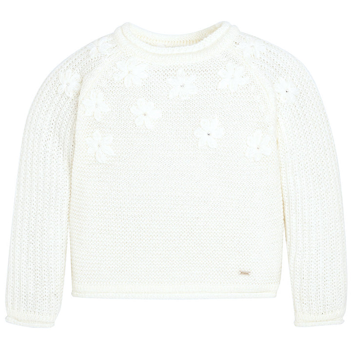 Ivory Floral Sweater