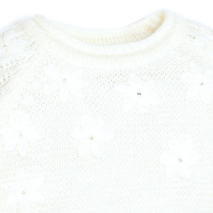 Ivory Floral Sweater