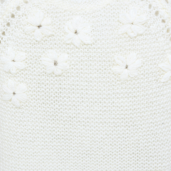 Infant Ivory Floral Sweater