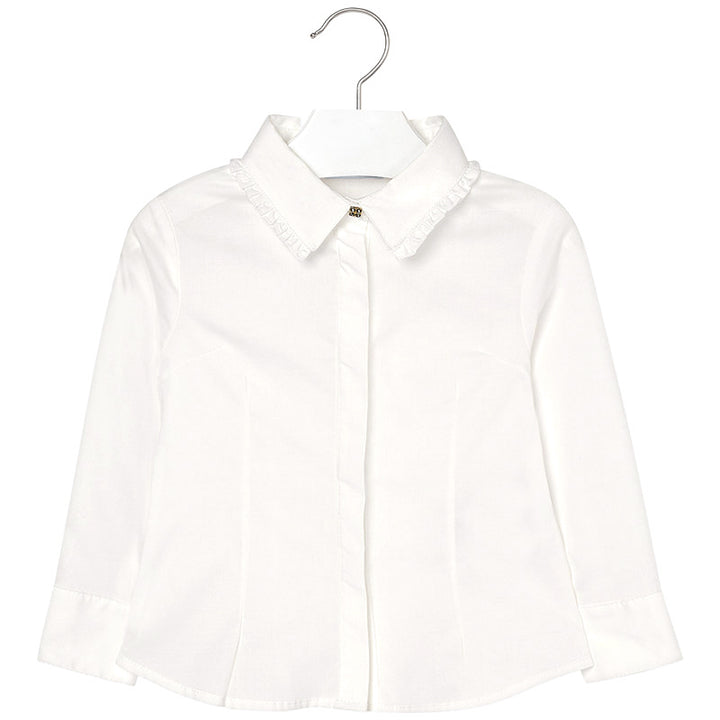 Stretchy Poplin Ivory Blouse
