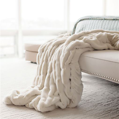 Ivory Mink Couture Collection Throw