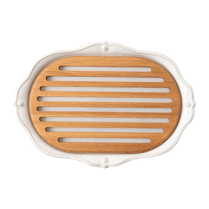Berry &amp; Thread Challah Board - Whitewash