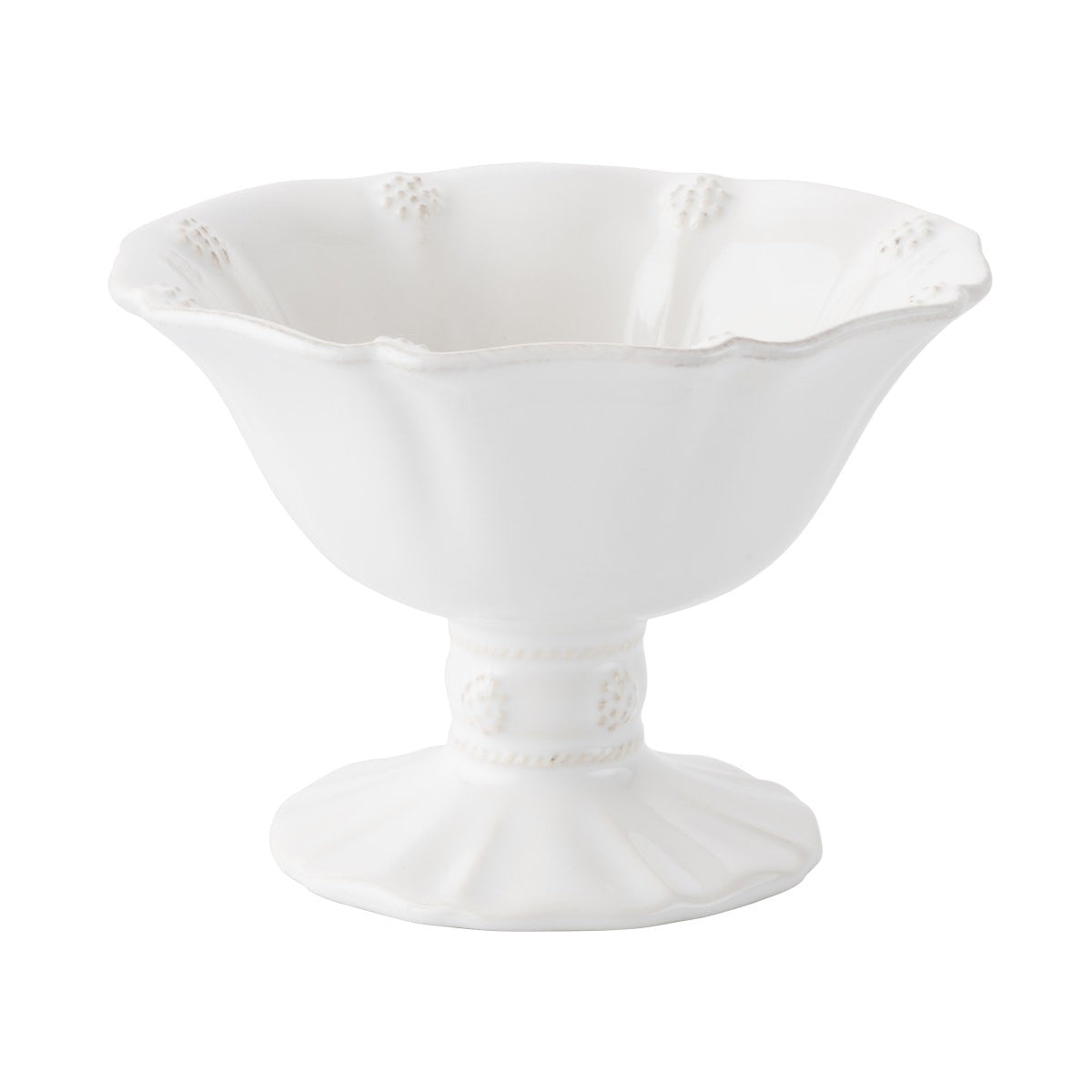 Berry & Thread Whitewash 5.5" Footed Compote