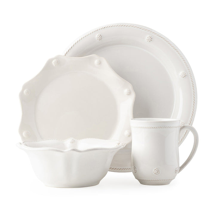Berry & Thread 4pc Place Setting with Mug and Cereal - Whitewash