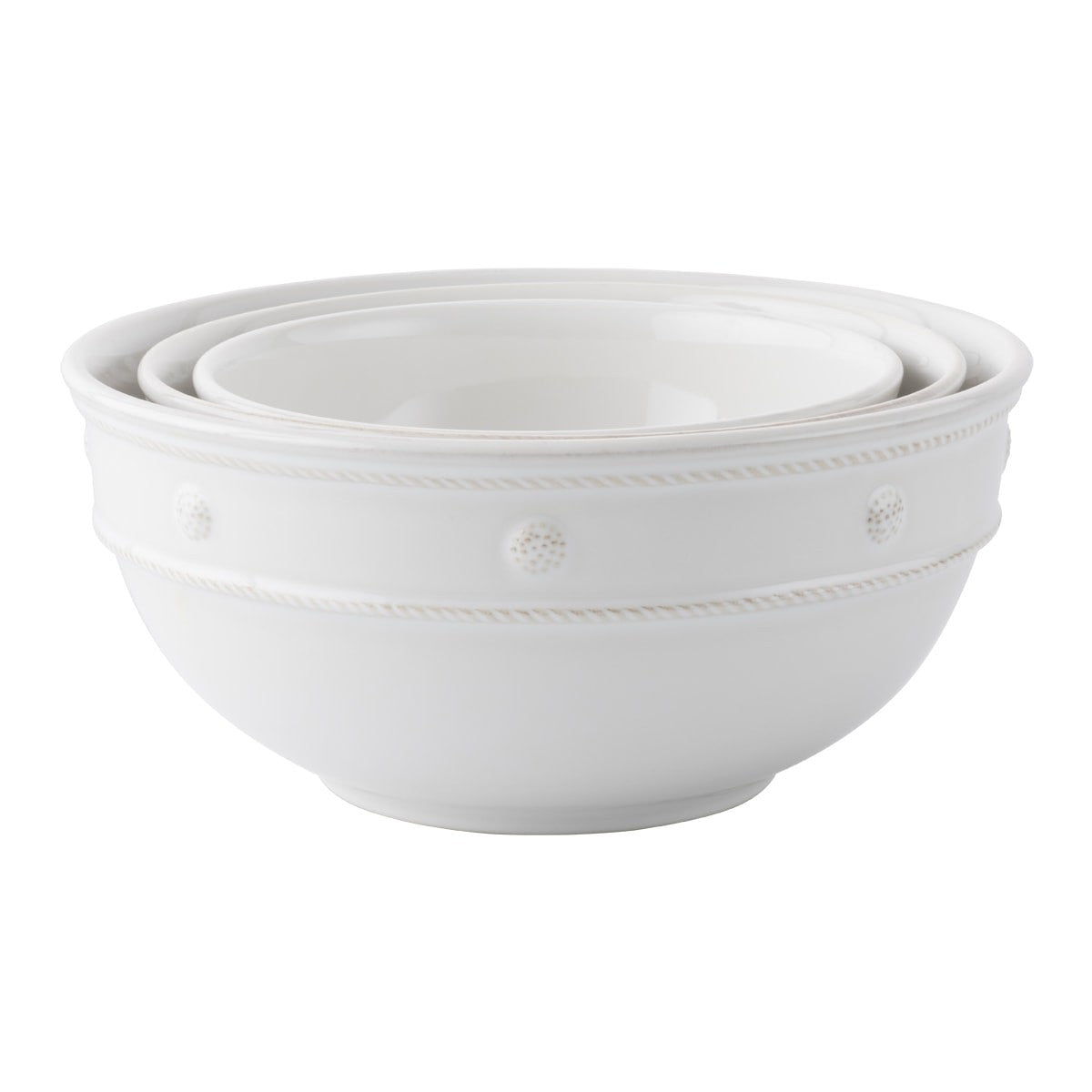 Berry & Thread Whitewash Nesting Serving Bowl Set of 3