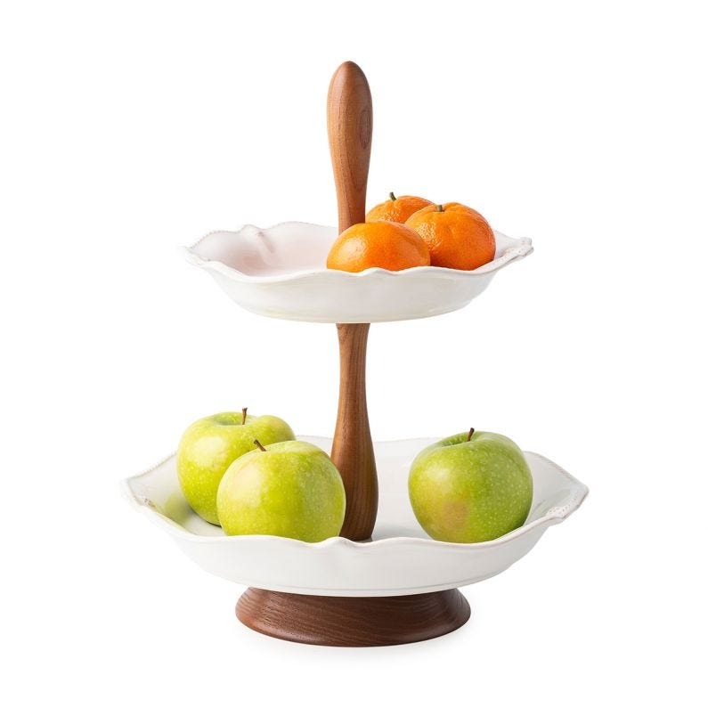 Berry & Thread Whitewash Tiered Serving Stand