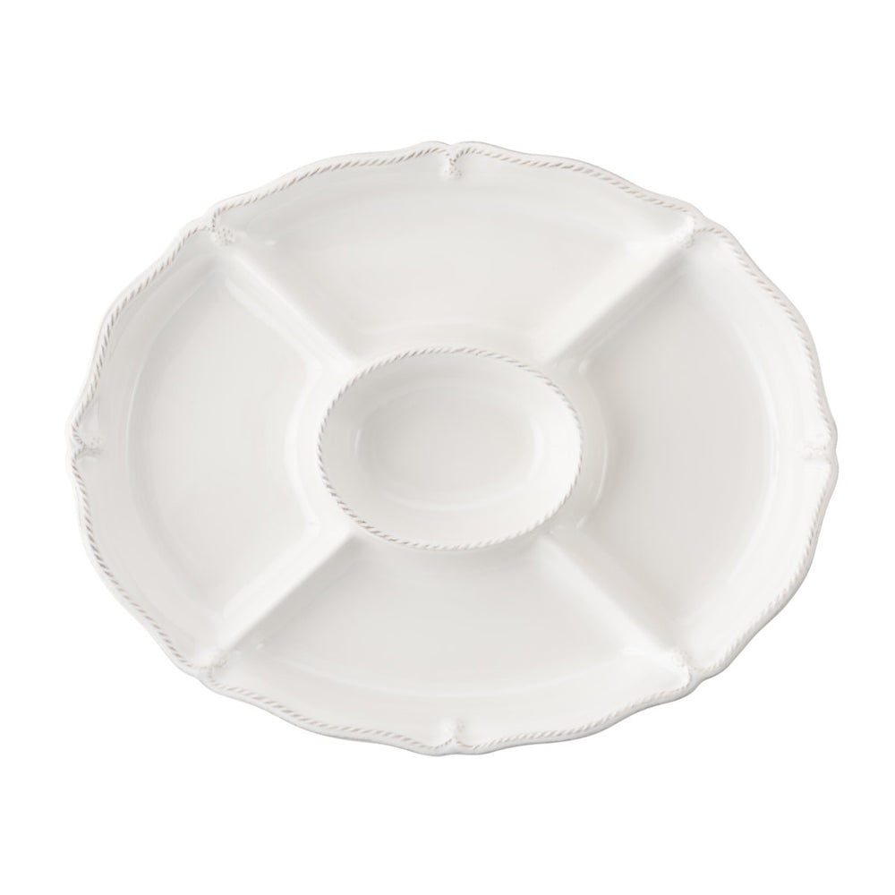 Berry & Thread 15" Crudite Platter - Whitewash
