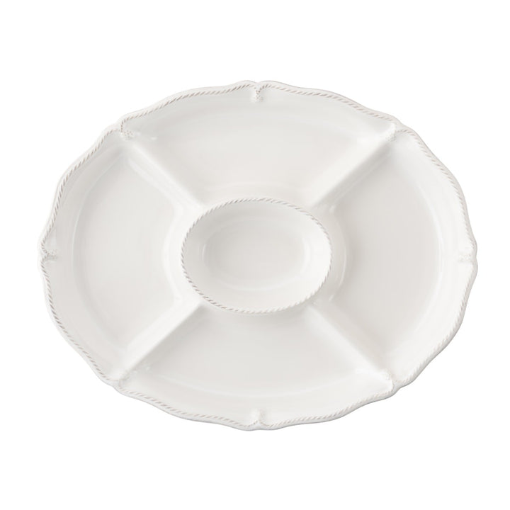 Berry & Thread 15" Crudite Platter - Whitewash