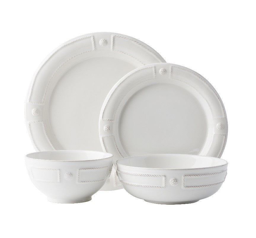 Berry & Thread French Panel 4pc Place Setting - Whitewash