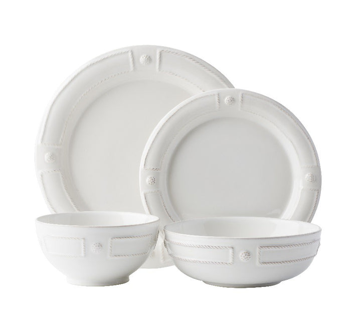 Berry & Thread French Panel 4pc Place Setting - Whitewash